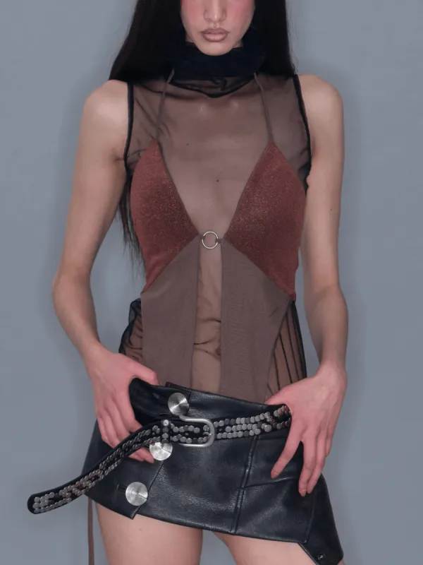 Colorblock Jumpsuit/ Coffee sold by PROD Bldg