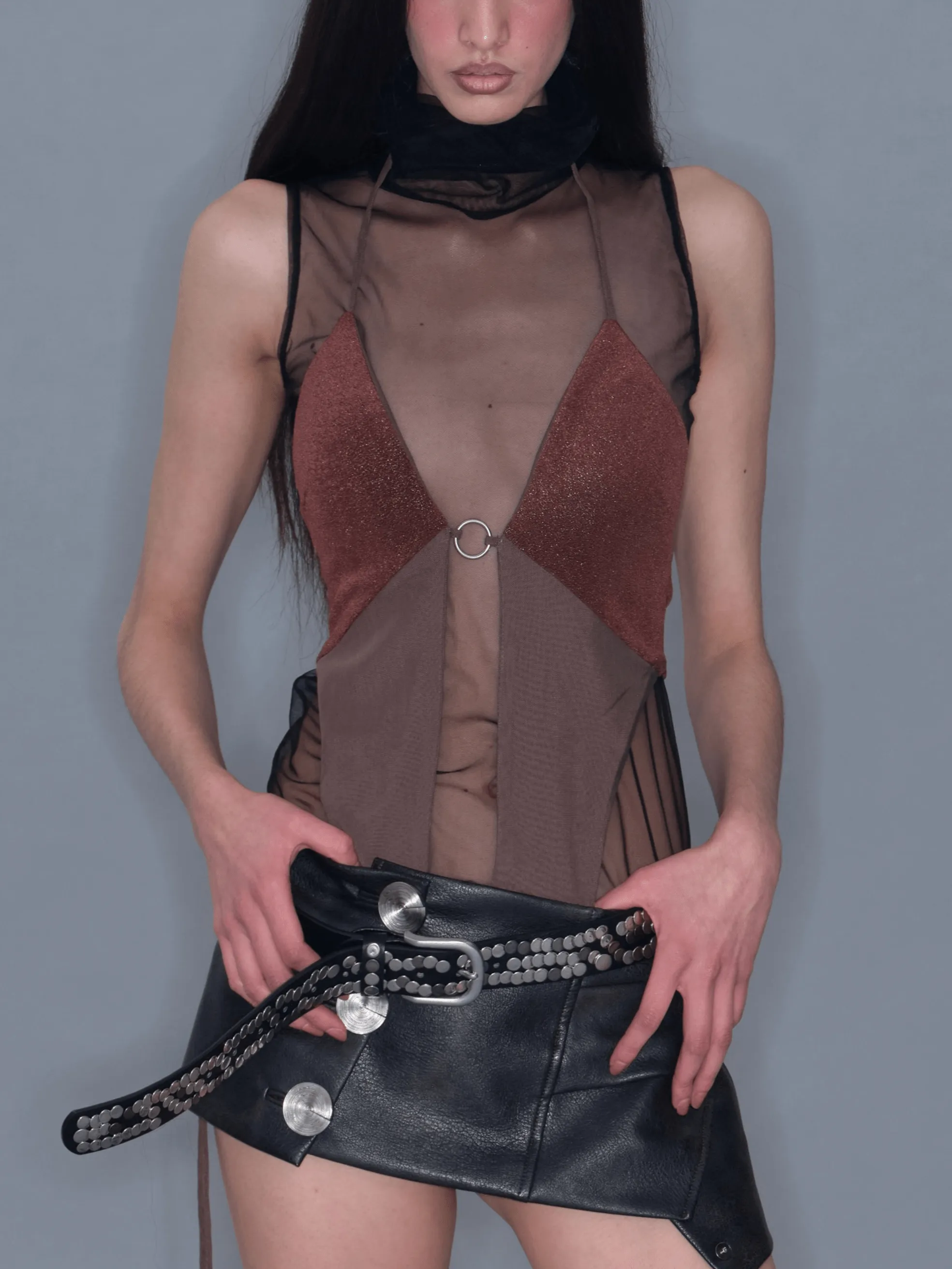 Colorblock Jumpsuit/ Coffee sold by PROD Bldg