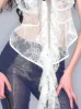 Mesh Ruffle Sleeveless Cardigan Tank Top/ Apricot sold by PROD Bldg