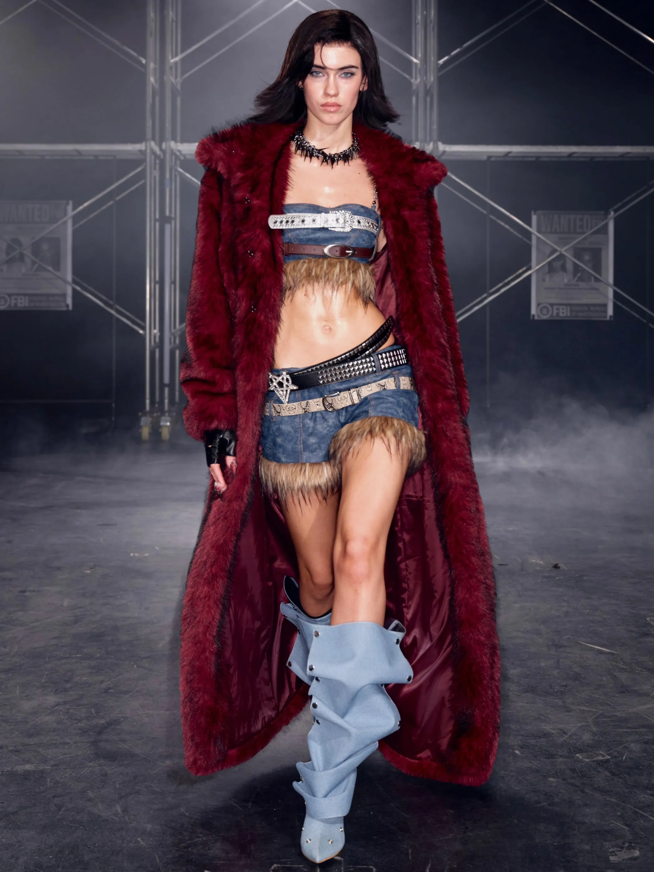 Nyra Oversized Faux Fur Coat Red sold by PROD Bldg