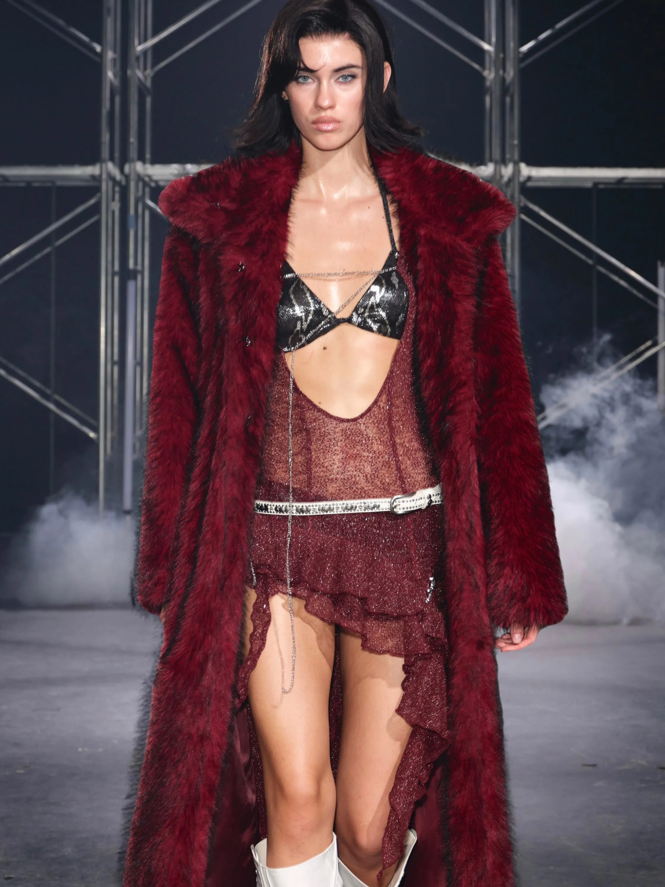 Nyra Oversized Faux Fur Coat Red sold by PROD Bldg product image thumbnail 4