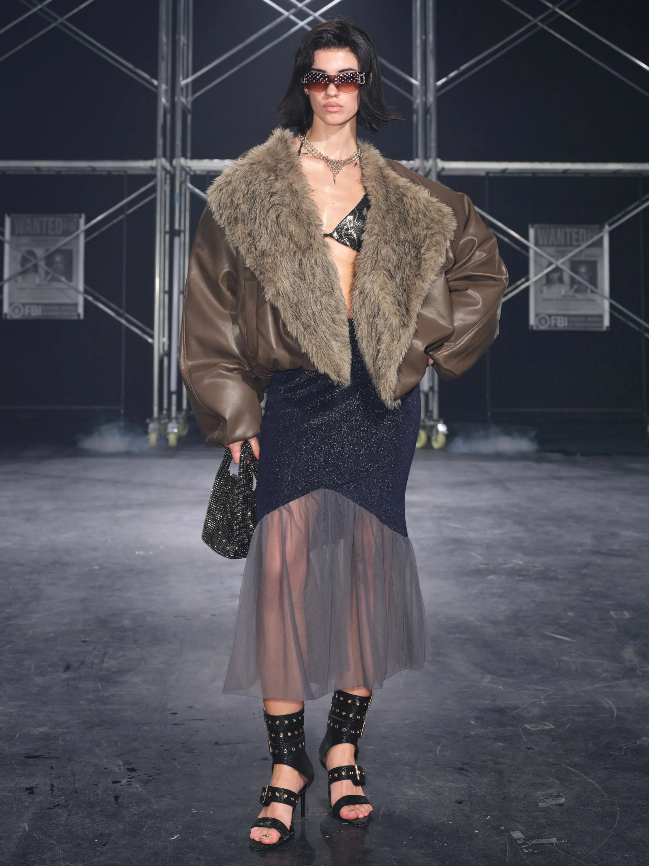 Glacier Faux Fur Trim Puffer Down Jacket Brown sold by PROD Bldg product image thumbnail 2