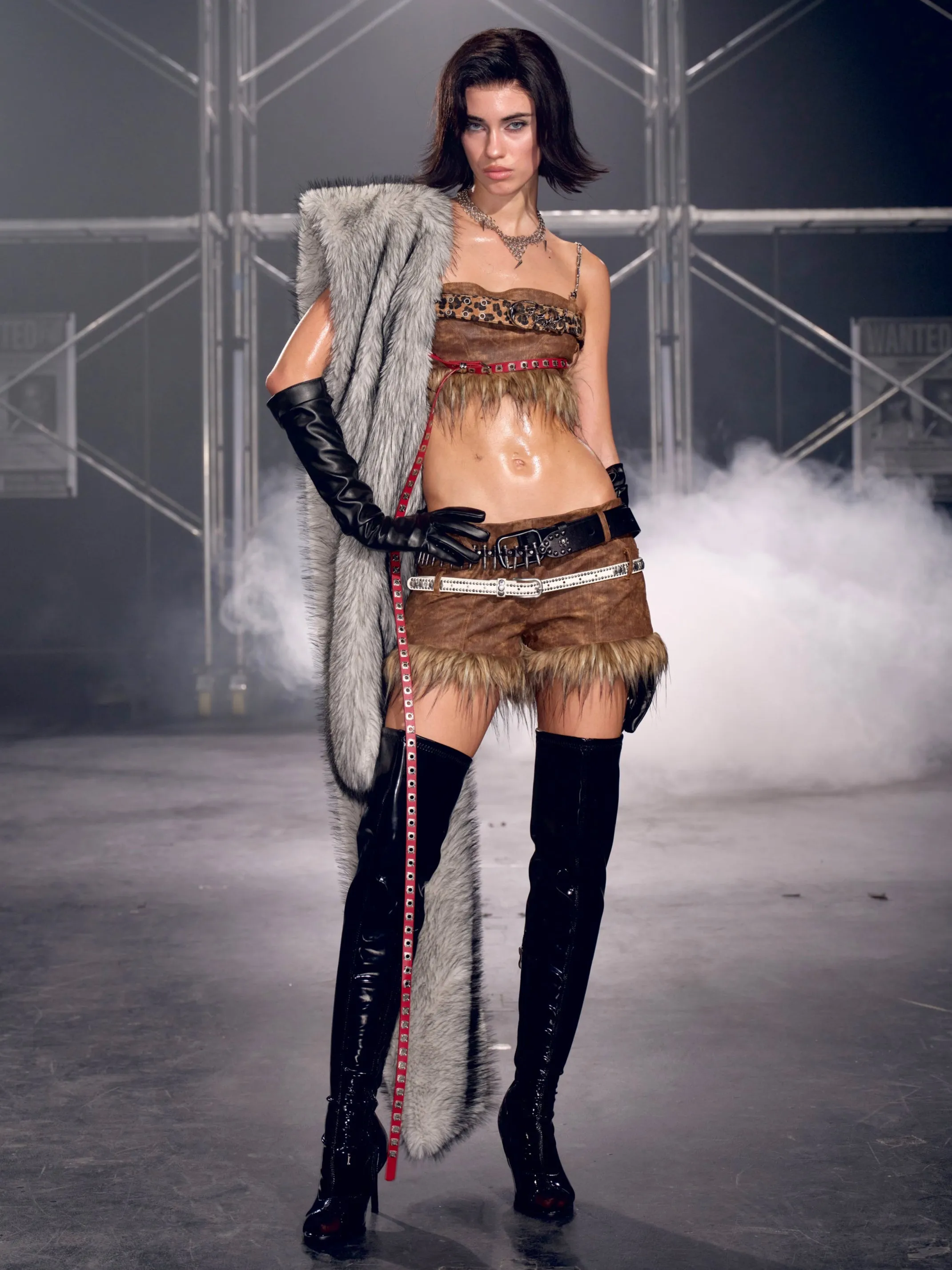 Thea Faux Fur Chain Top Brown sold by PROD Bldg product image thumbnail 2