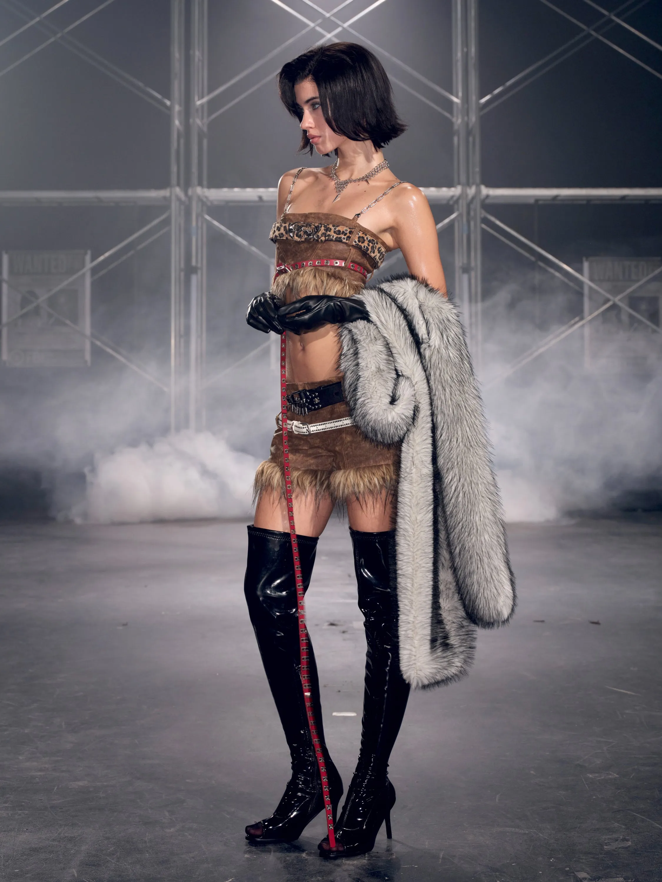 Thea Faux Fur Chain Top Brown sold by PROD Bldg product image thumbnail 5