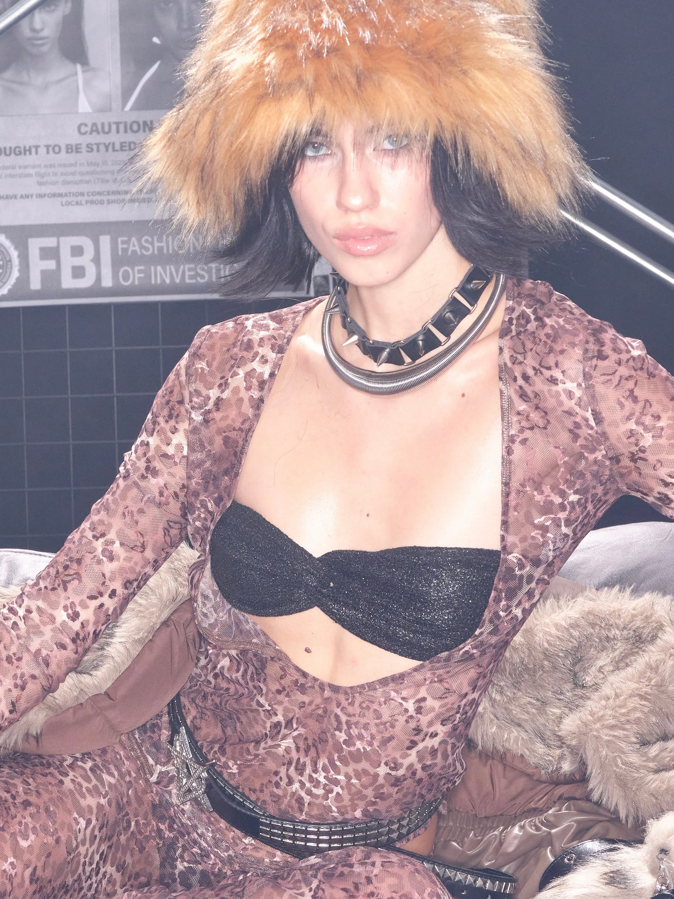 Nadia V-neck Top In Leopard sold by PROD Bldg product image thumbnail 5