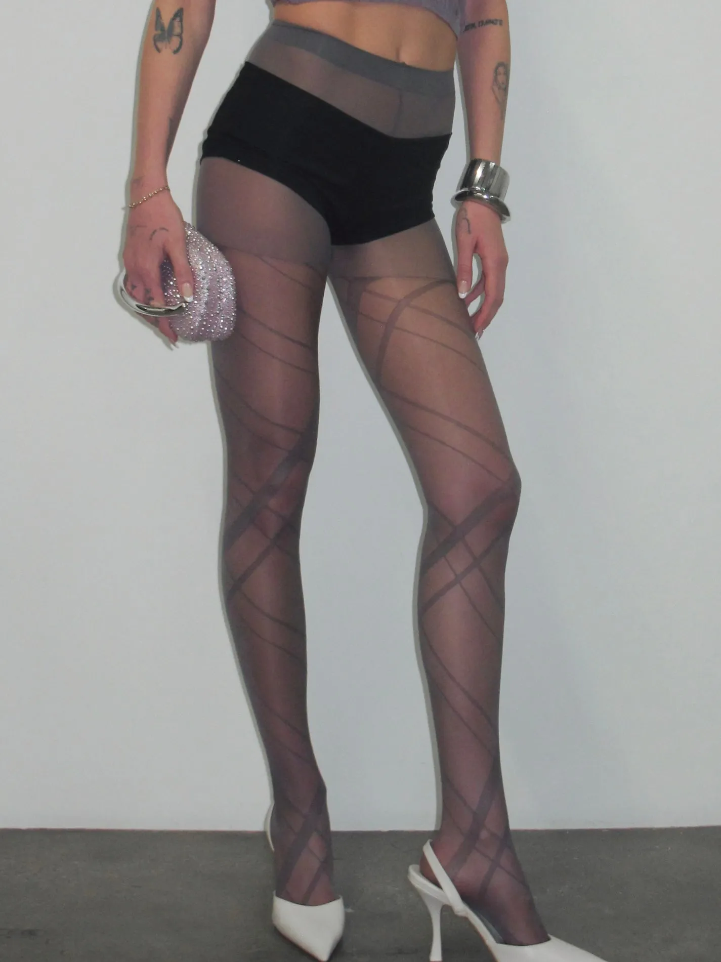 Sheer Line-pattern Tights sold by PROD Bldg product image thumbnail 2