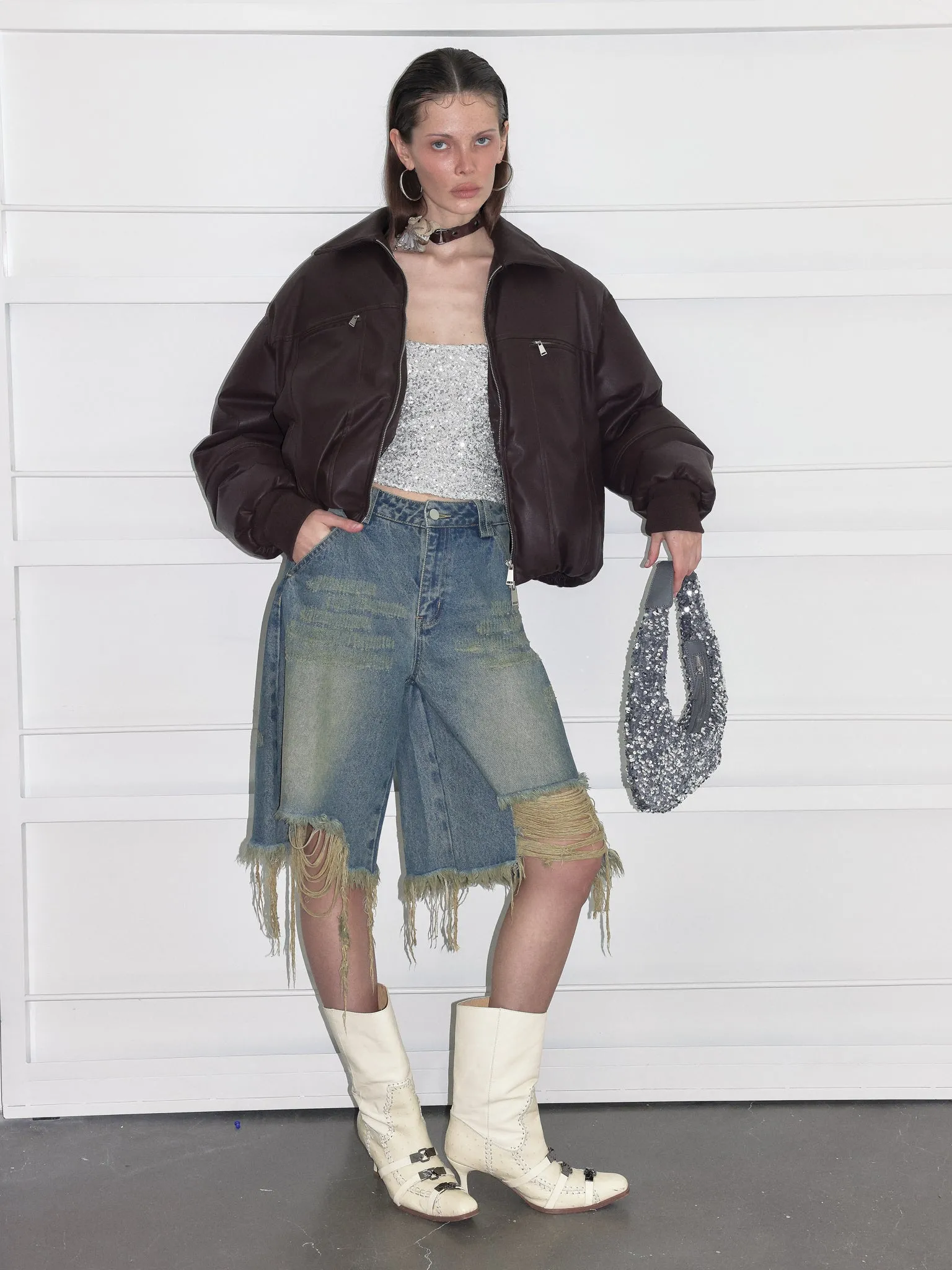 Down Puffer Faux Leather Jacket sold by PROD Bldg product image thumbnail 5