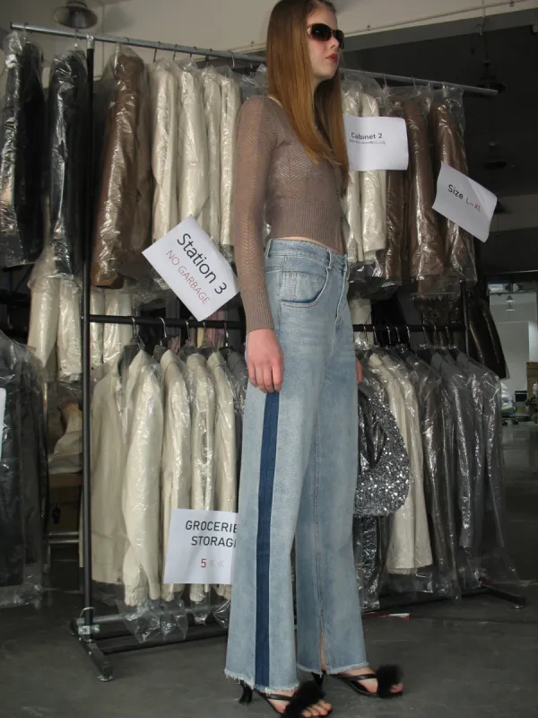 Blue Side Line Denim Jeans sold by PROD Bldg