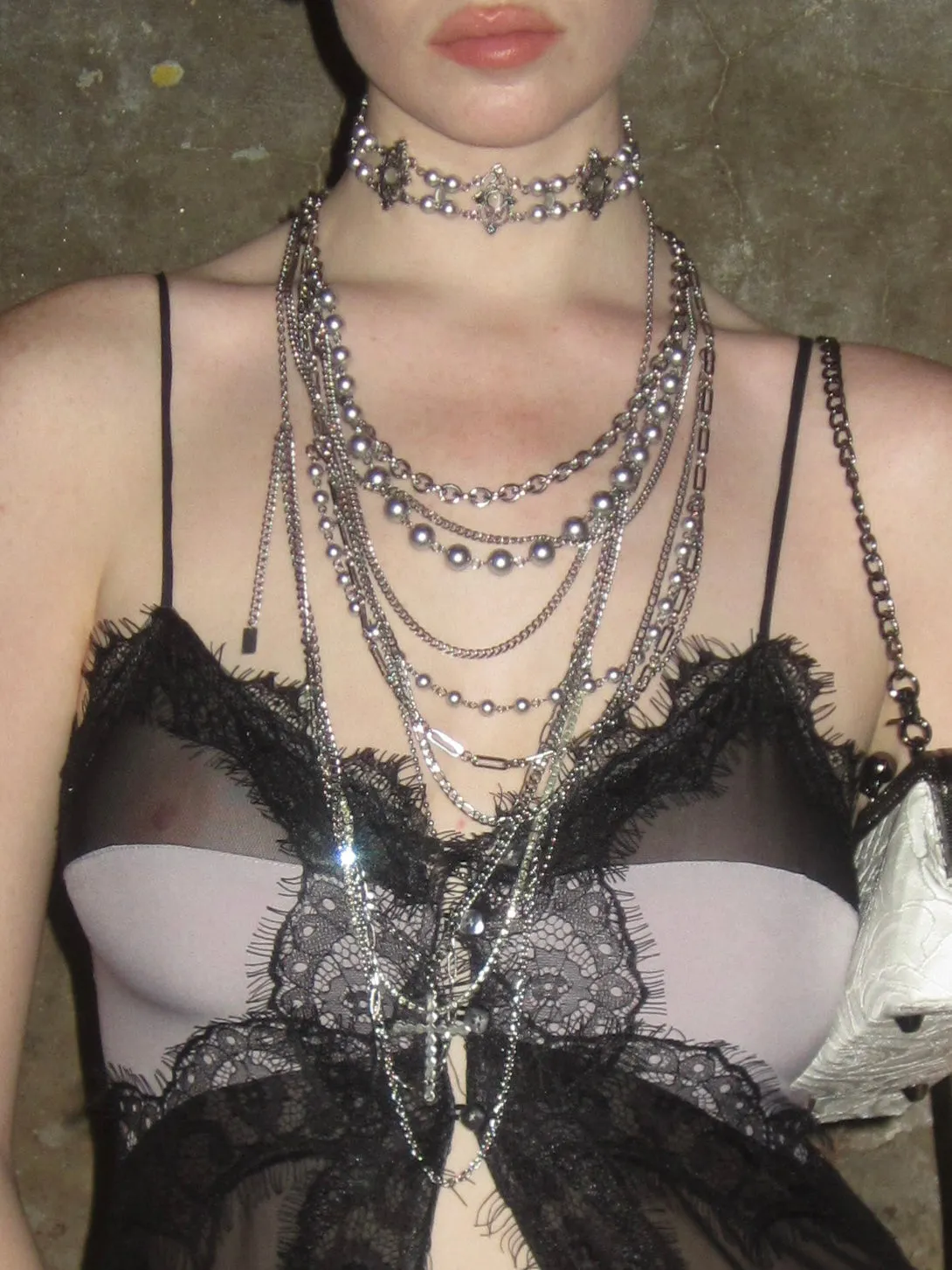 Multi-Layered Silver Cross Necklace Set sold by PROD Bldg