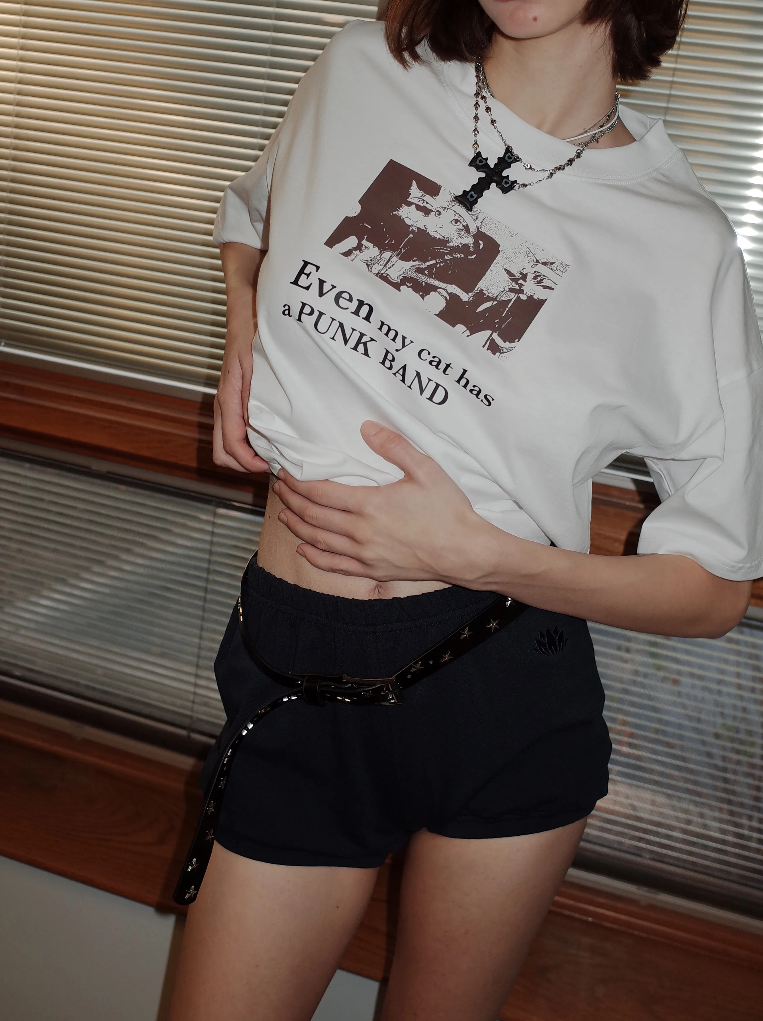 Punk Band Cat Boxy T-shirt sold by PROD Bldg product image thumbnail 5