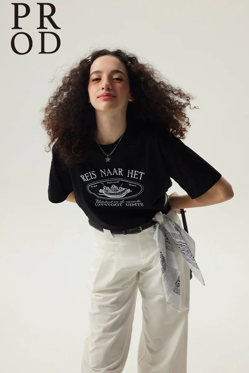 Reis Naar Boxy Short Sleeve T-Shirt / Black sold by PROD Bldg product image thumbnail 3