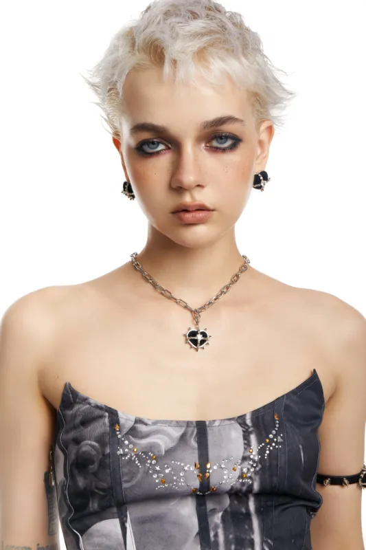 Punk Black Metal Dainty Necklace sold by PROD Bldg