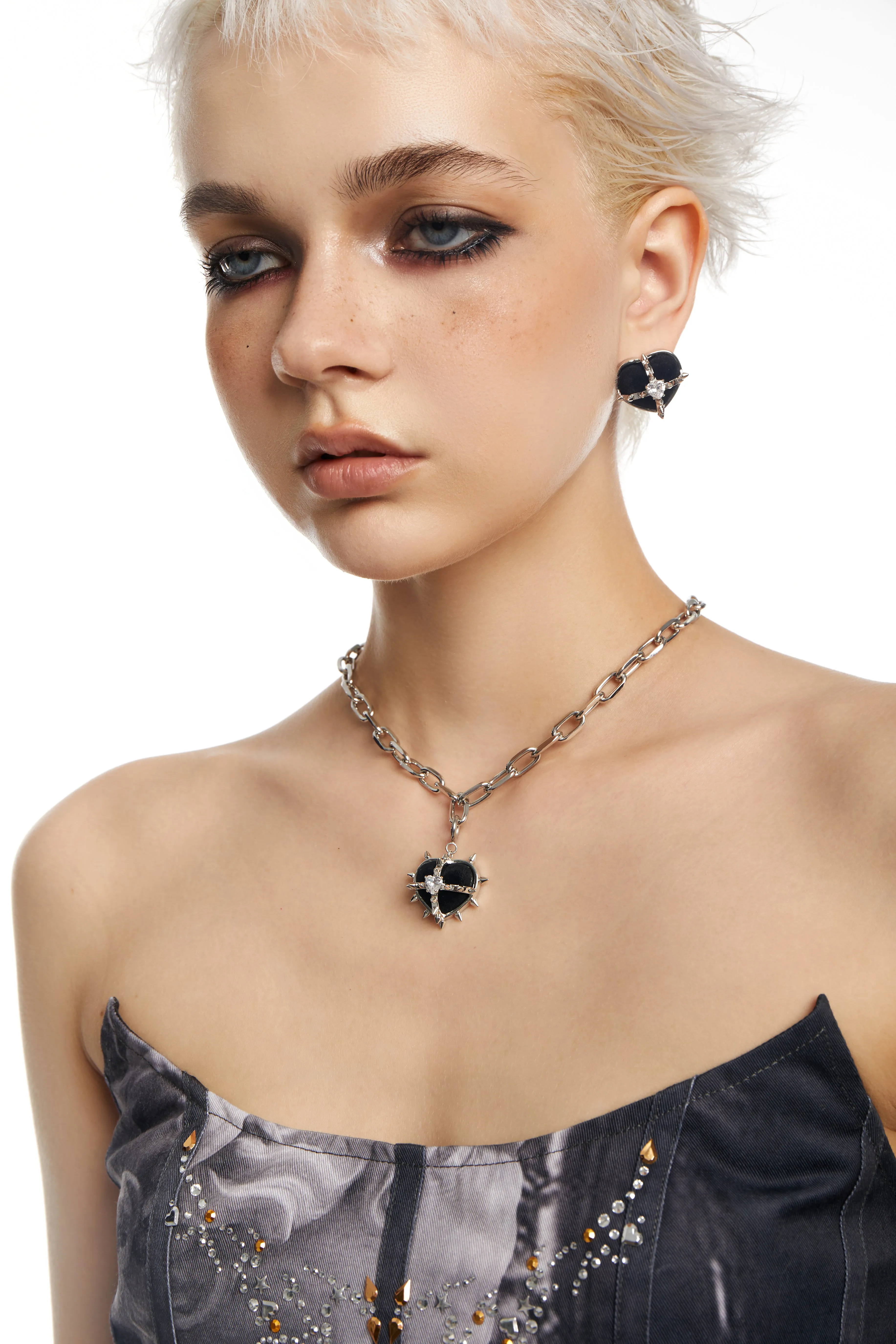 Punk Black Metal Dainty Necklace sold by PROD Bldg product image thumbnail 4