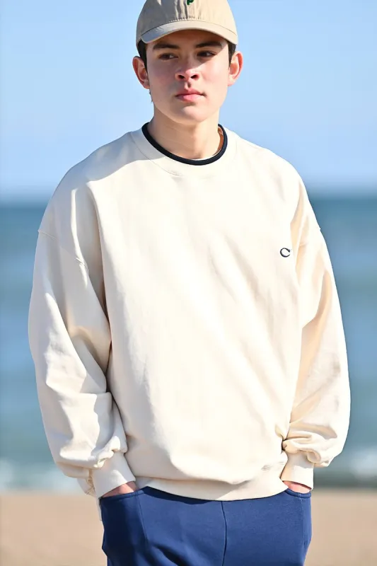 Men's Classic Crewneck Sweatshirt / Beige sold by PROD Bldg