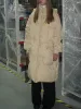 Beige Hooded Long Down Jacket sold by PROD Bldg