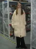 Beige Hooded Long Down Jacket sold by PROD Bldg