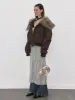 Brown Faux Fur Down Jacket sold by PROD Bldg