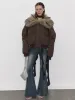 Brown Faux Fur Down Jacket sold by PROD Bldg