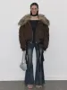 Brown Faux Fur Down Jacket sold by PROD Bldg