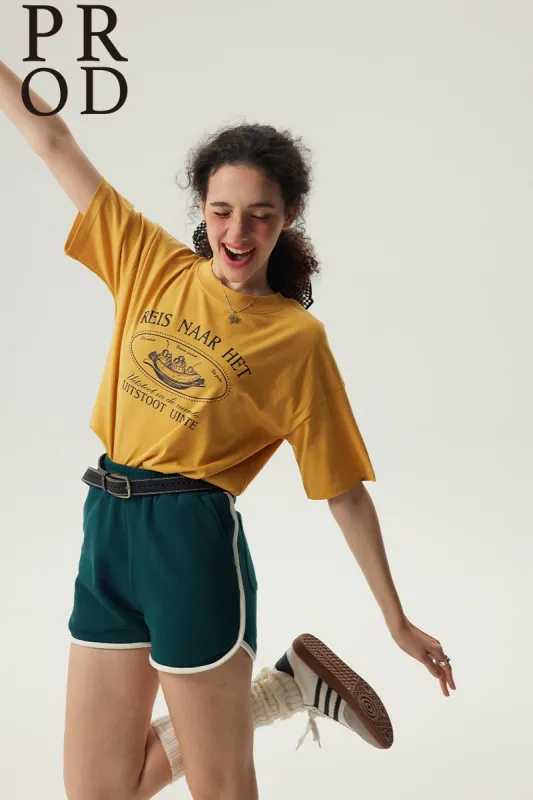 Reis Naar Boxy Short Sleeve T-Shirt / Yellow sold by PROD Bldg