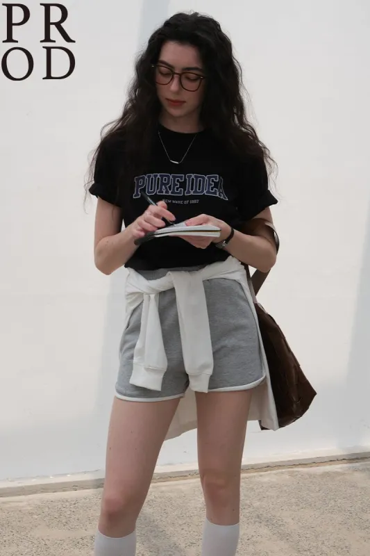 Pure Idea Basic Short Sleeve T-Shirt /Black made by PROD Bldg