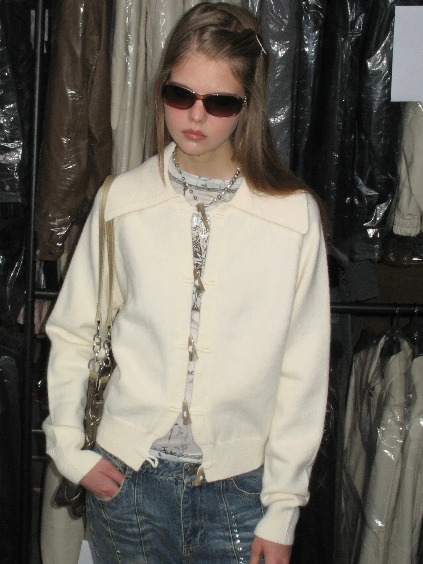 Horn Buckle Cardigan Sweater sold by PROD Bldg product image thumbnail 4