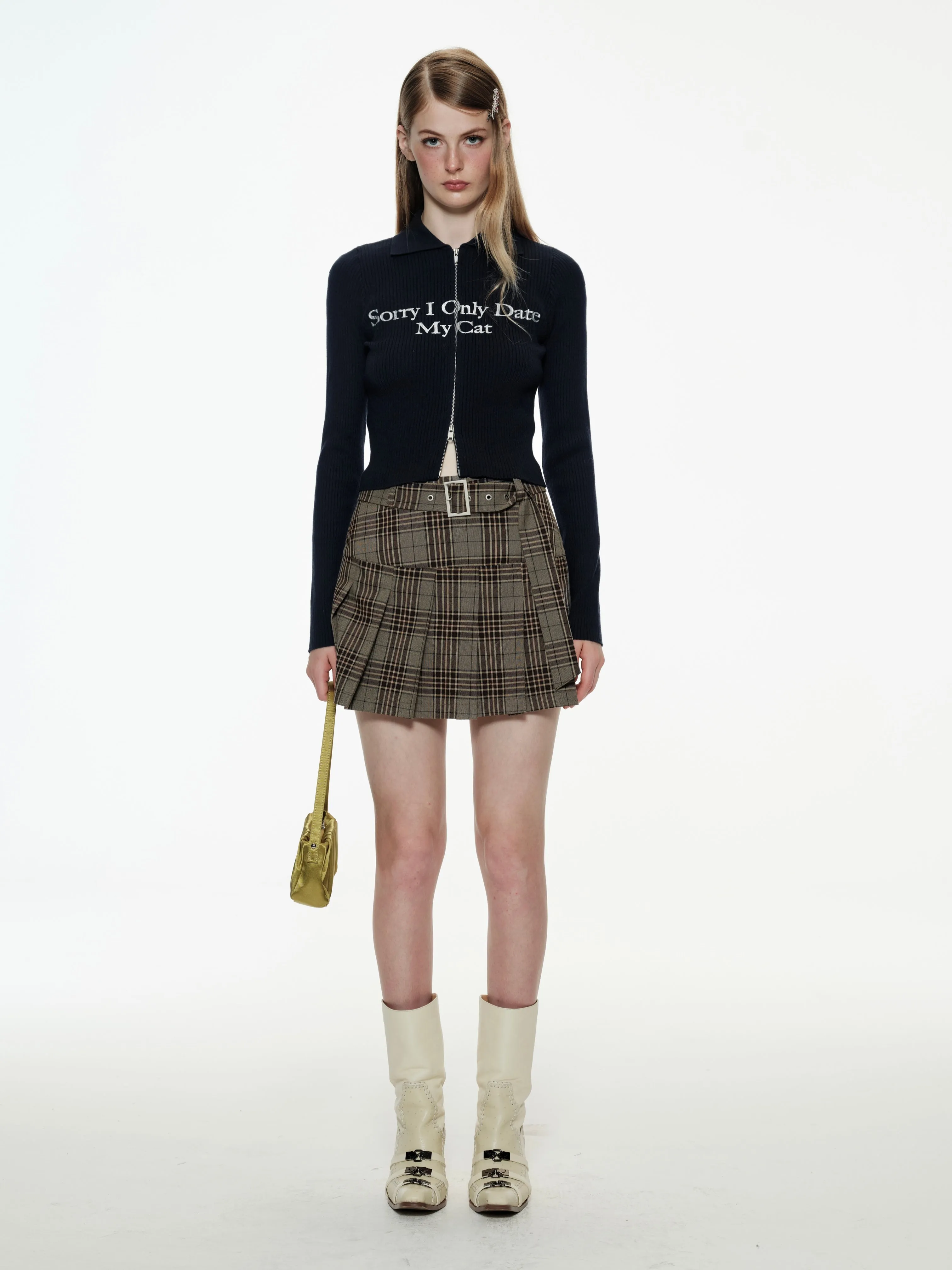 Date With Cat Zip-Up Sweater sold by PROD Bldg product image thumbnail 4