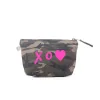 XOHeart: Makeup Bag Green Camo with Pink Neon sold by Quilted Koala