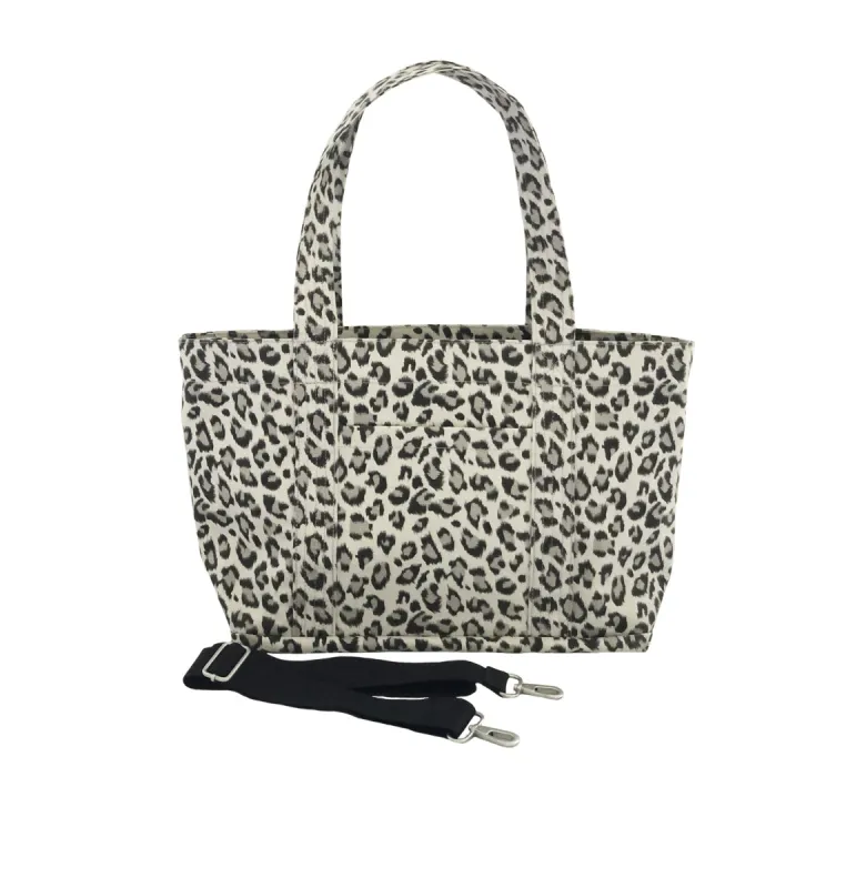 Leopard Midi Zipper Tote sold by Quilted Koala