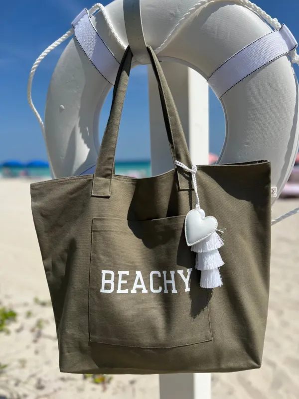 Everything Bag Olive with White Matte BEACHY sold by Quilted Koala
