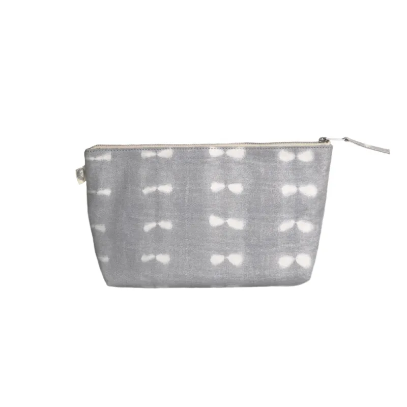 Grey Shibori  Tie Dye Beach Clutch sold by Quilted Koala