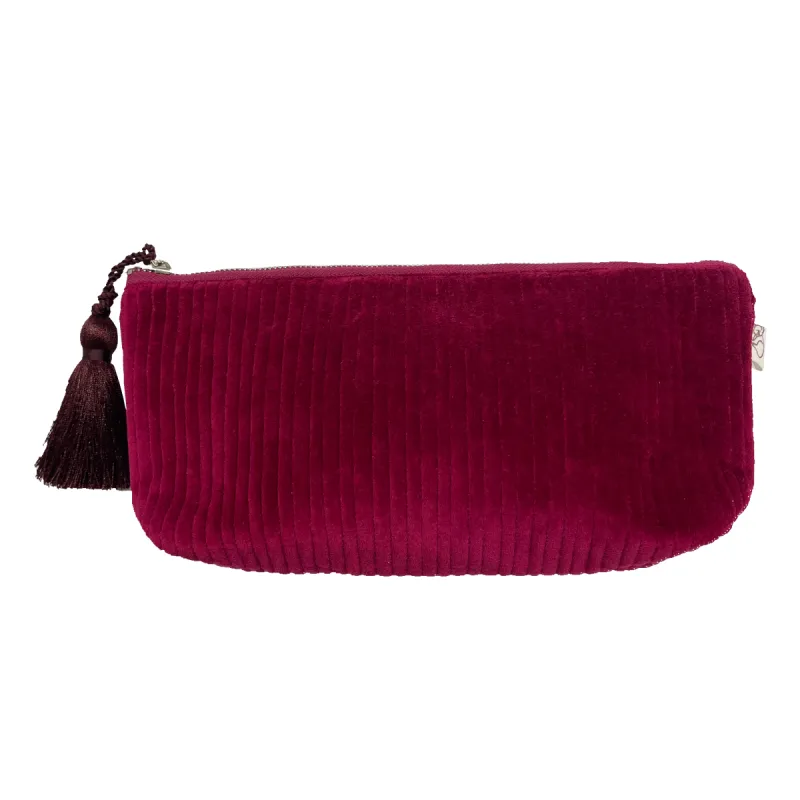 Quilted Velvet Hold Me Clutch - Bordeaux sold by Quilted Koala