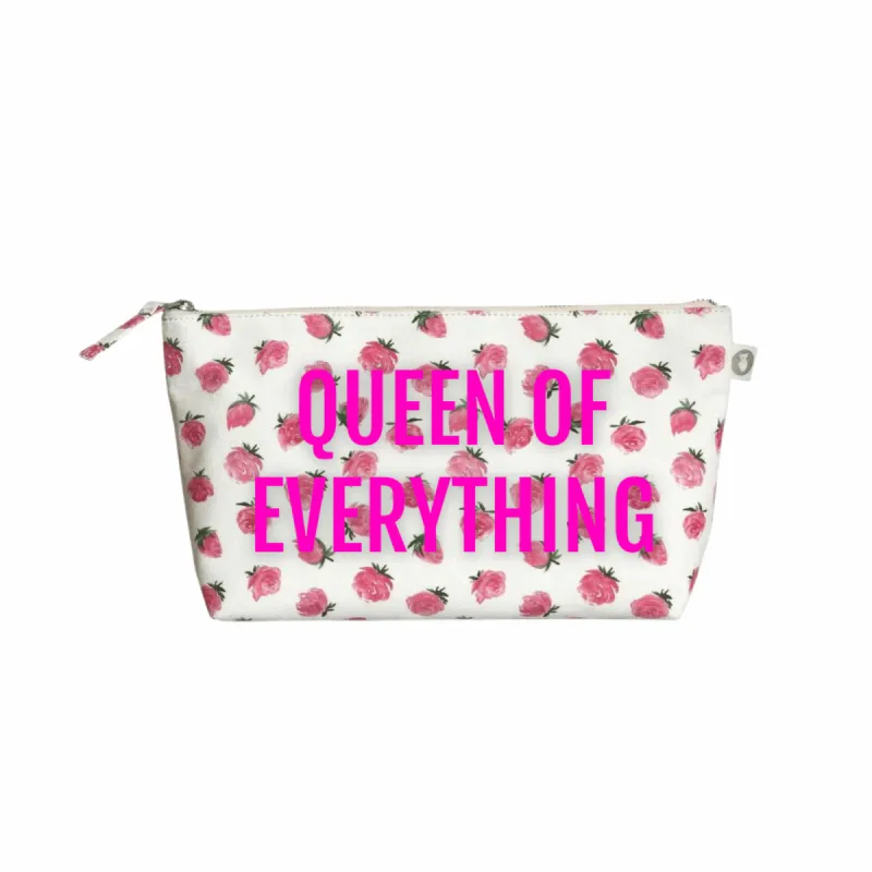Clutch Bag White Floral with Neon Pink Queen of Everything sold by Quilted Koala