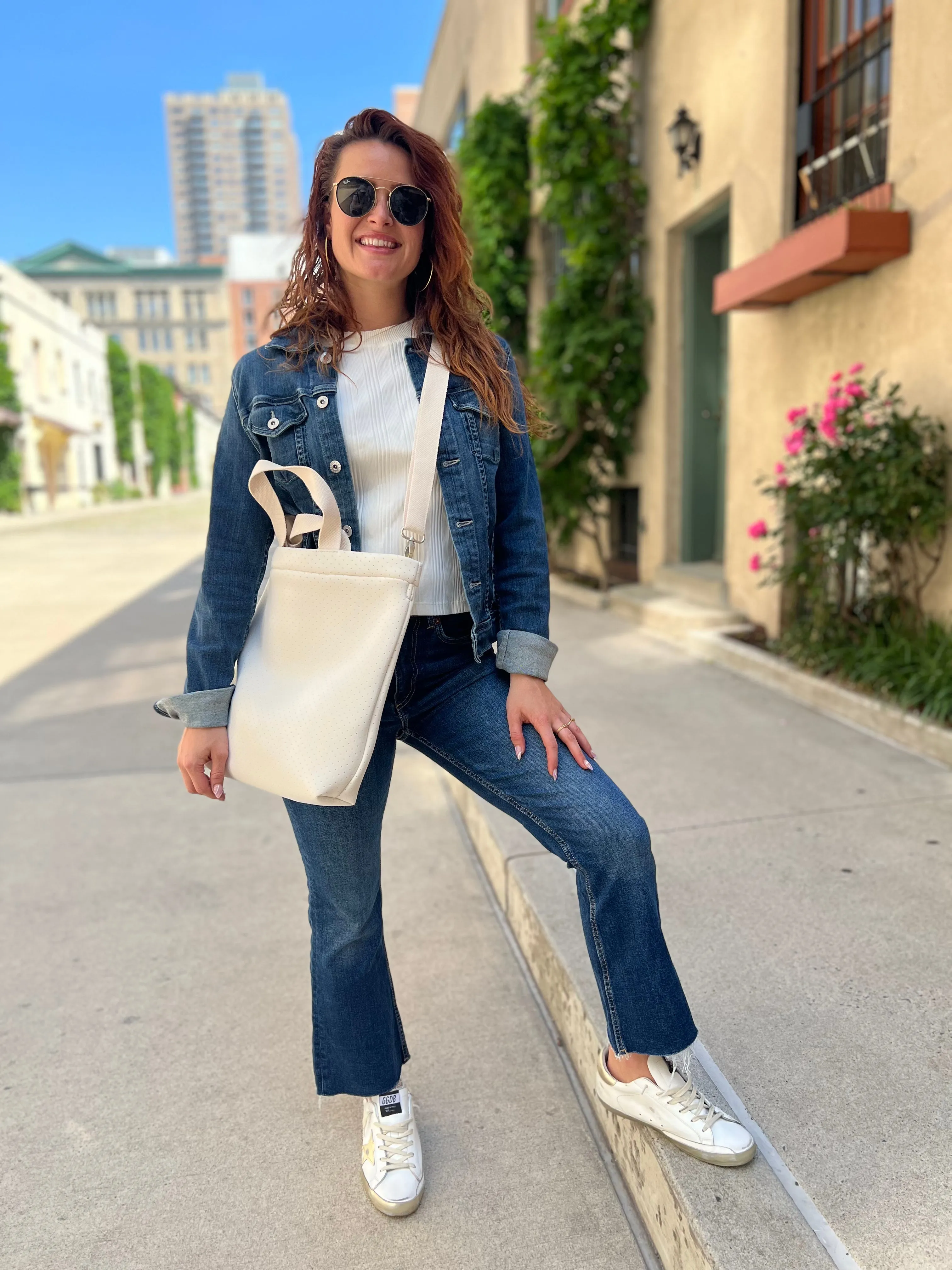 Koala Go! Town Crossbody Bag: Ivory Neoprene sold by Quilted Koala product image thumbnail 2