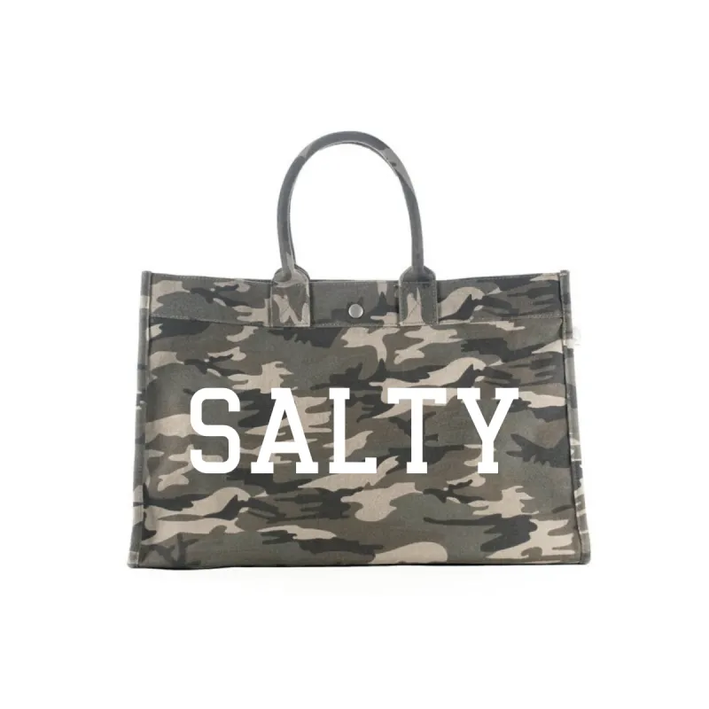East West Bag: Green Camo with White Matte SALTY sold by Quilted Koala