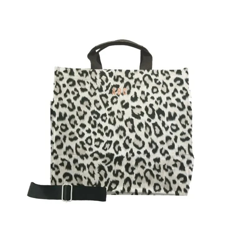 Mini Monogram Leopard North South Bag sold by Quilted Koala