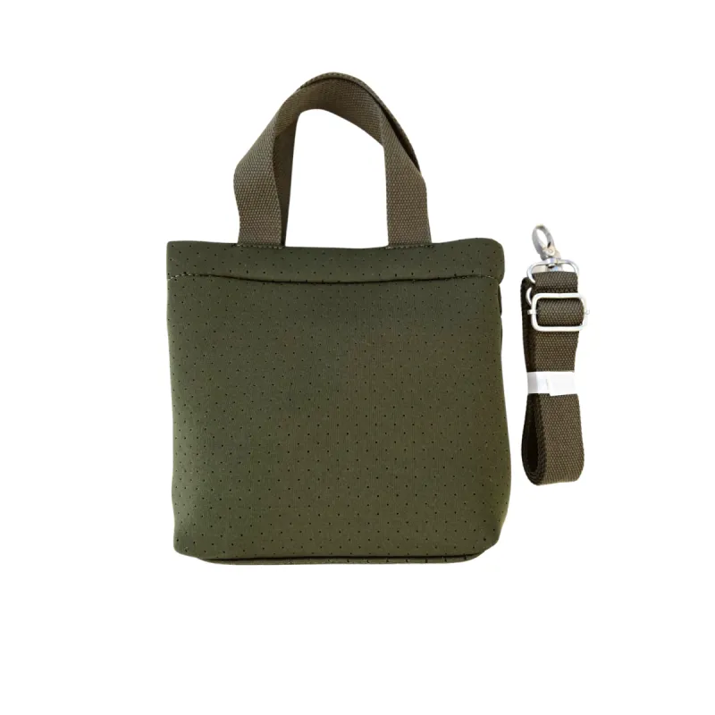 Koala Go! Midi Town Crossbody Bag: Olive Neoprene sold by Quilted Koala