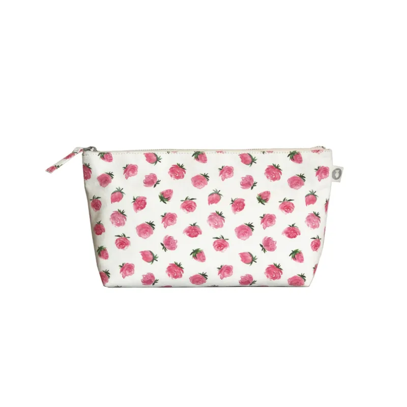 Clutch Bag: White Floral sold by Quilted Koala