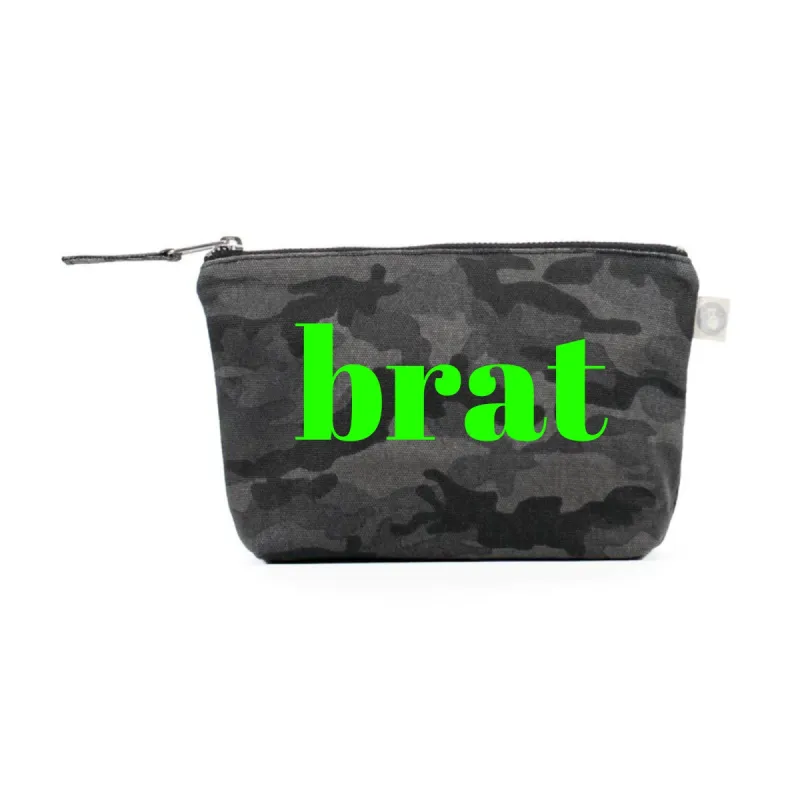 BRAT Makeup Bag in Black Camo  NEW! sold by Quilted Koala