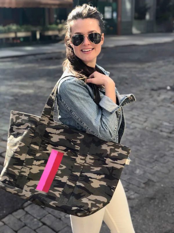 Color Stripe: Large Zipper Tote sold by Quilted Koala