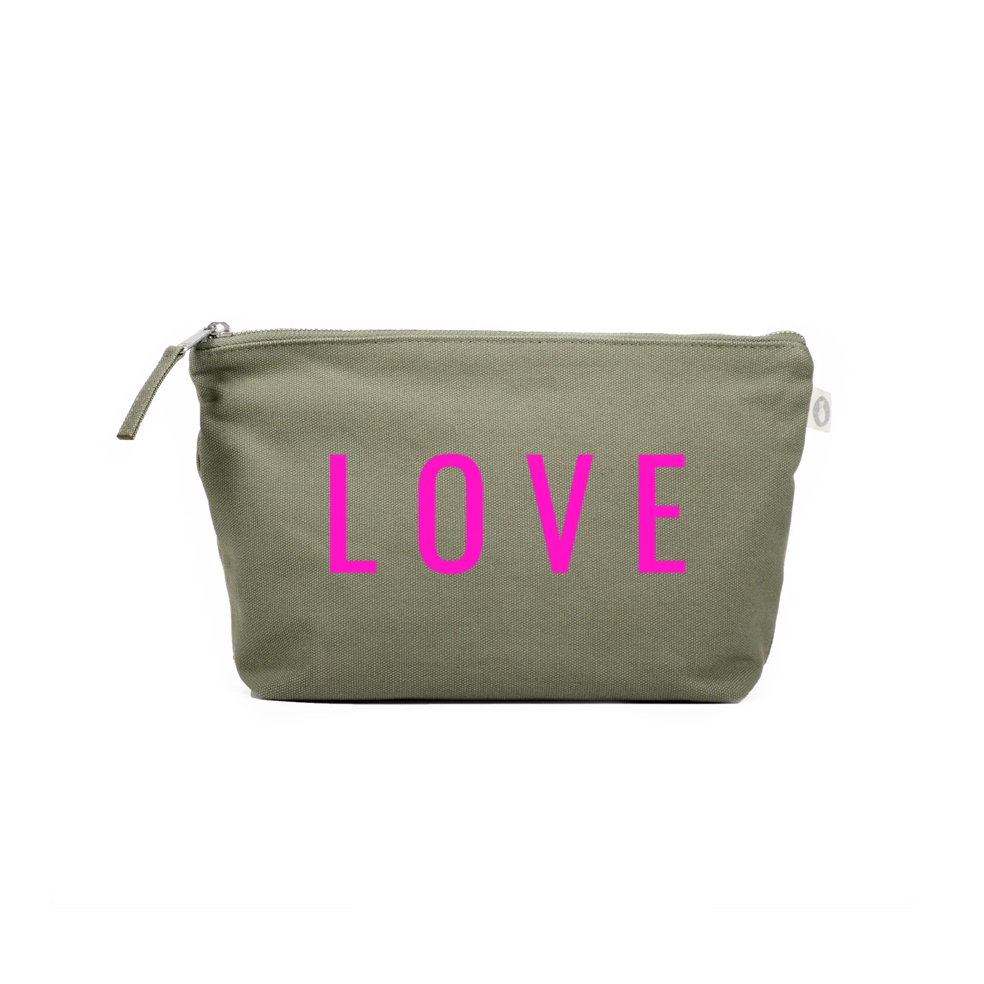 LOVE Collection: Clutch Olive with Neon Pink Matte LOVE sold by Quilted Koala product image thumbnail 2