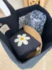 Everything Bag Navy with White/Yellow Daisy LOVE sold by Quilted Koala