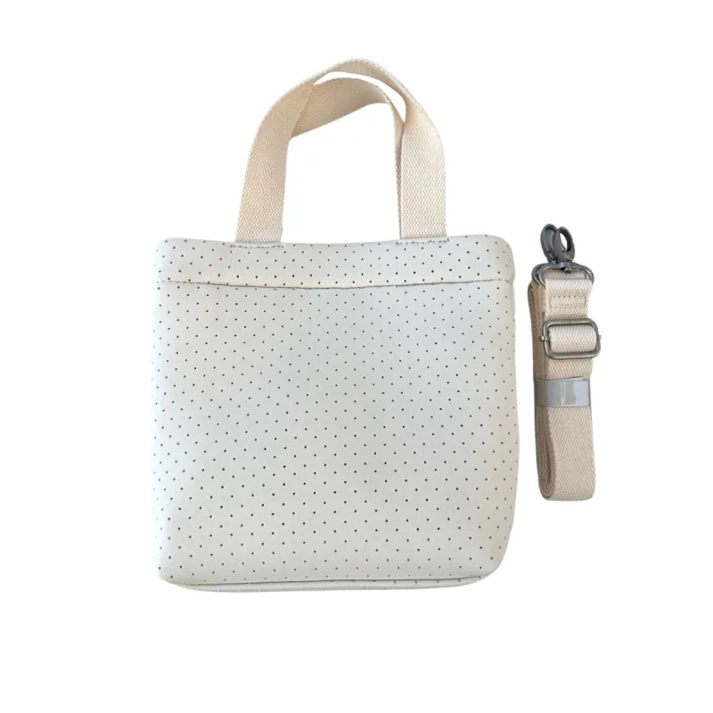 Koala Go! Midi Town Crossbody Bag: Ivory Neoprene sold by Quilted Koala