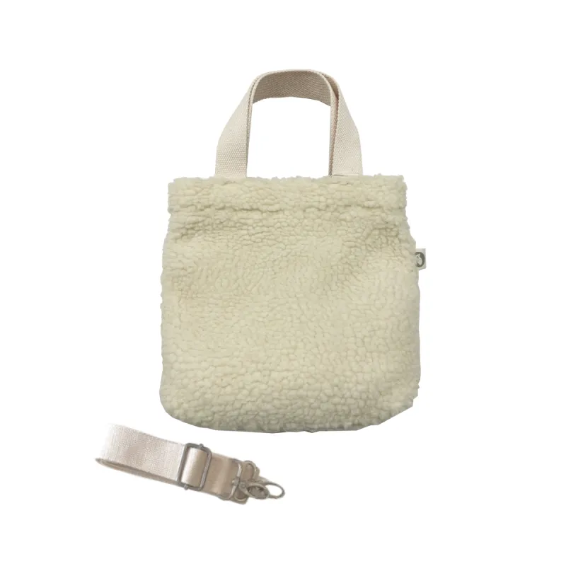 Midi Town Crossbody Bag: Ivory Sherpa sold by Quilted Koala