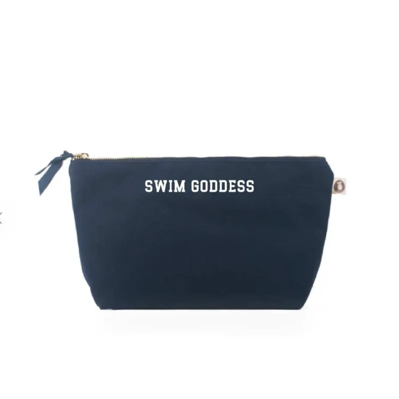 Swim GODDESS -  Navy Makeup Bag - NEW! sold by Quilted Koala