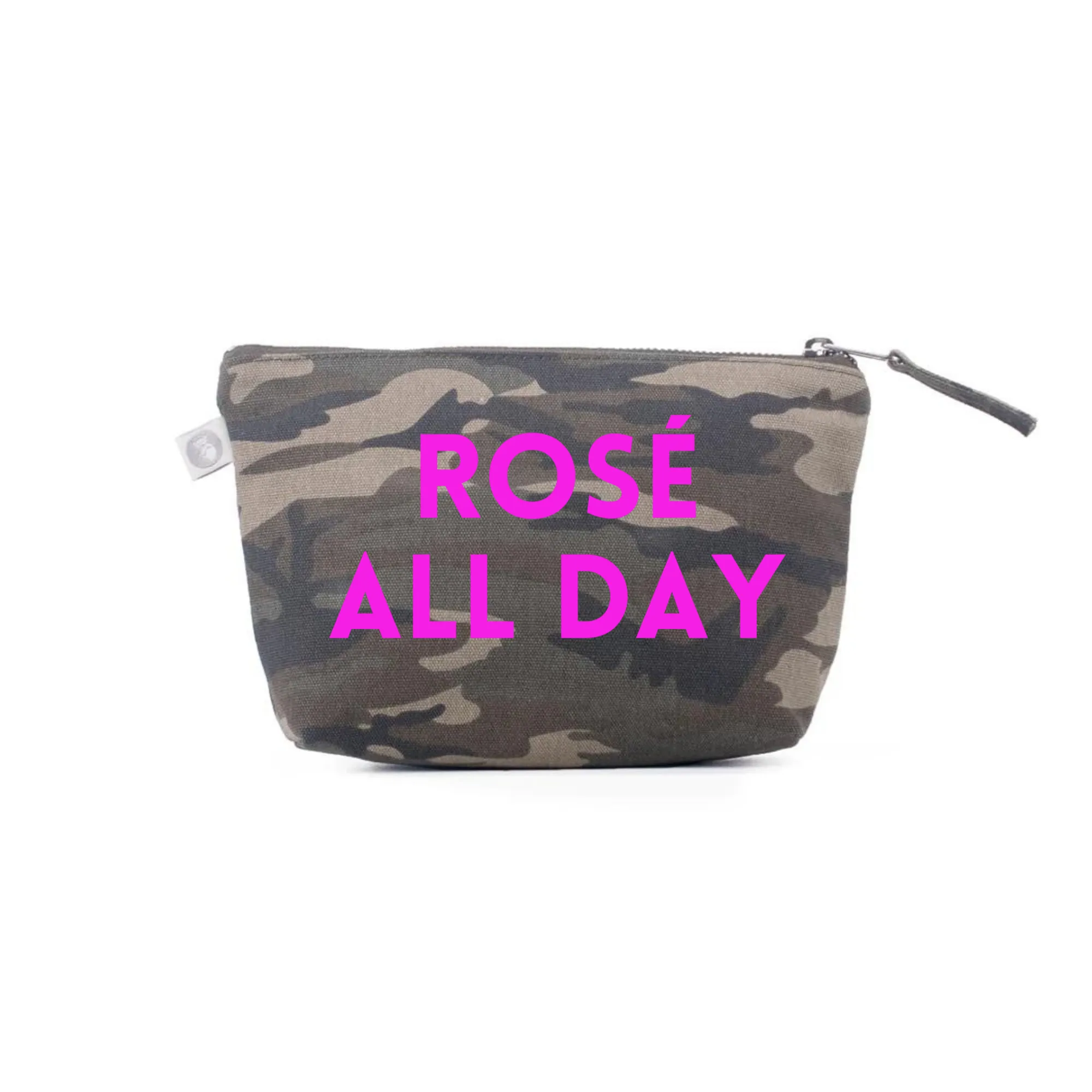 Green Camo Makeup Bag Neon Pink ROSÉ ALL DAY sold by Quilted Koala product image thumbnail 2