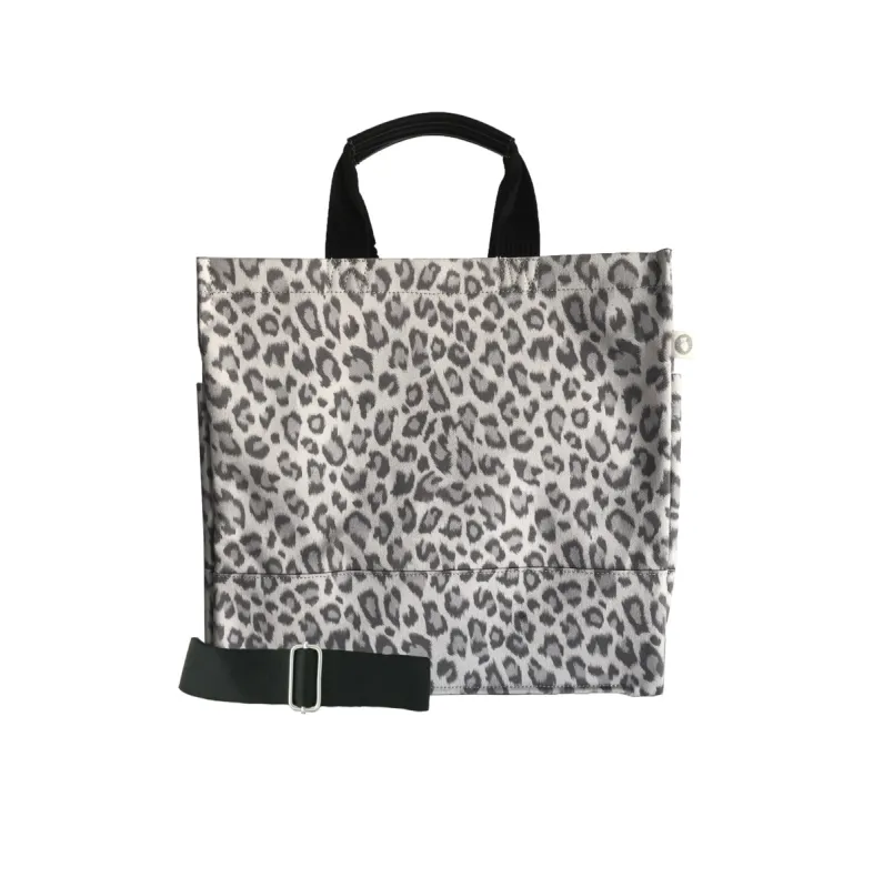 Grey Leopard Luxe North South Crossbody sold by Quilted Koala