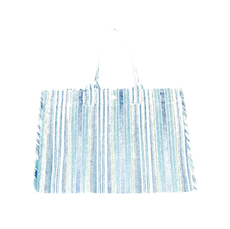 East West Bag Basics- HAPPY BLUE Stripes made by Quilted Koala