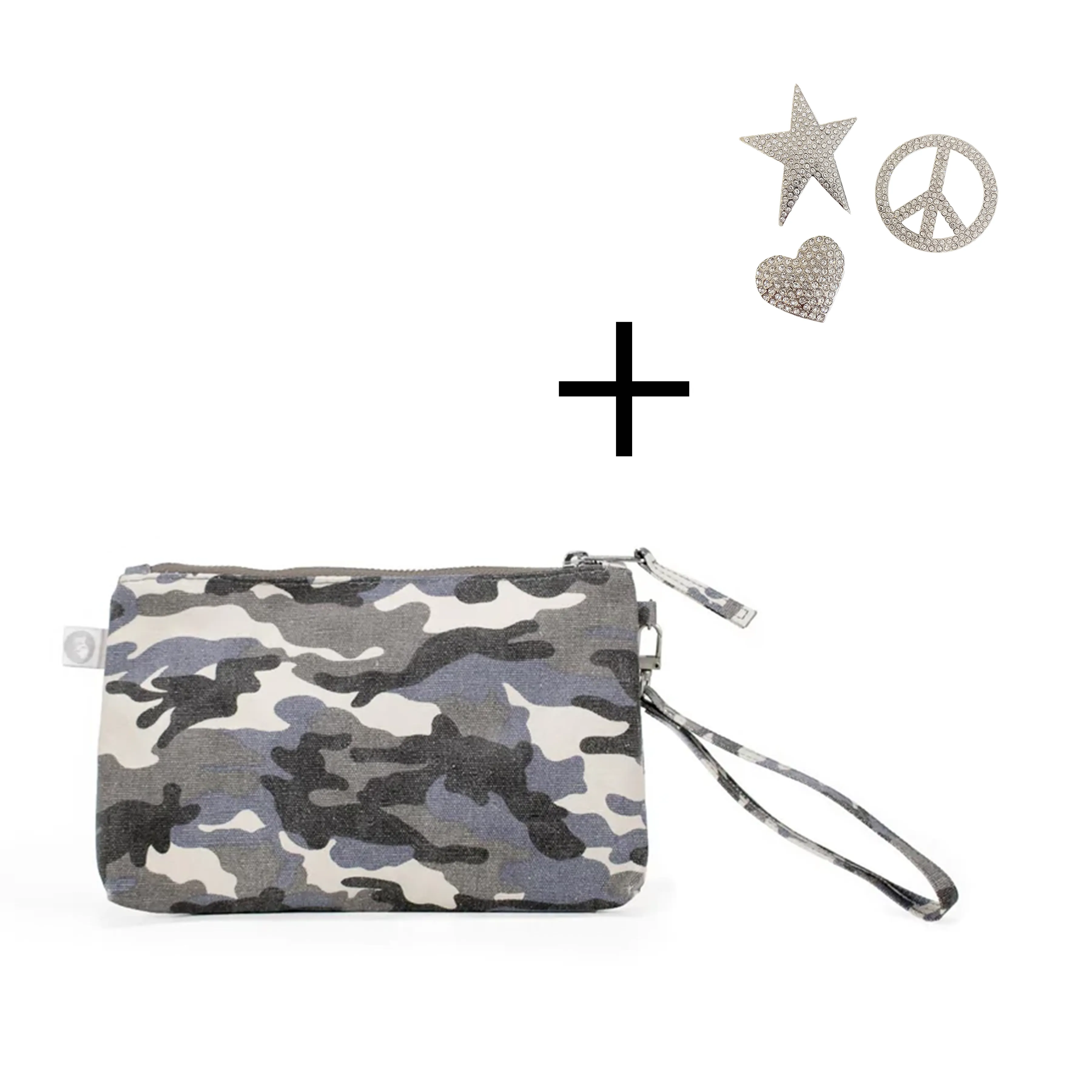 Grey Camo Mini Luxe Clutch sold by Quilted Koala product image thumbnail 2
