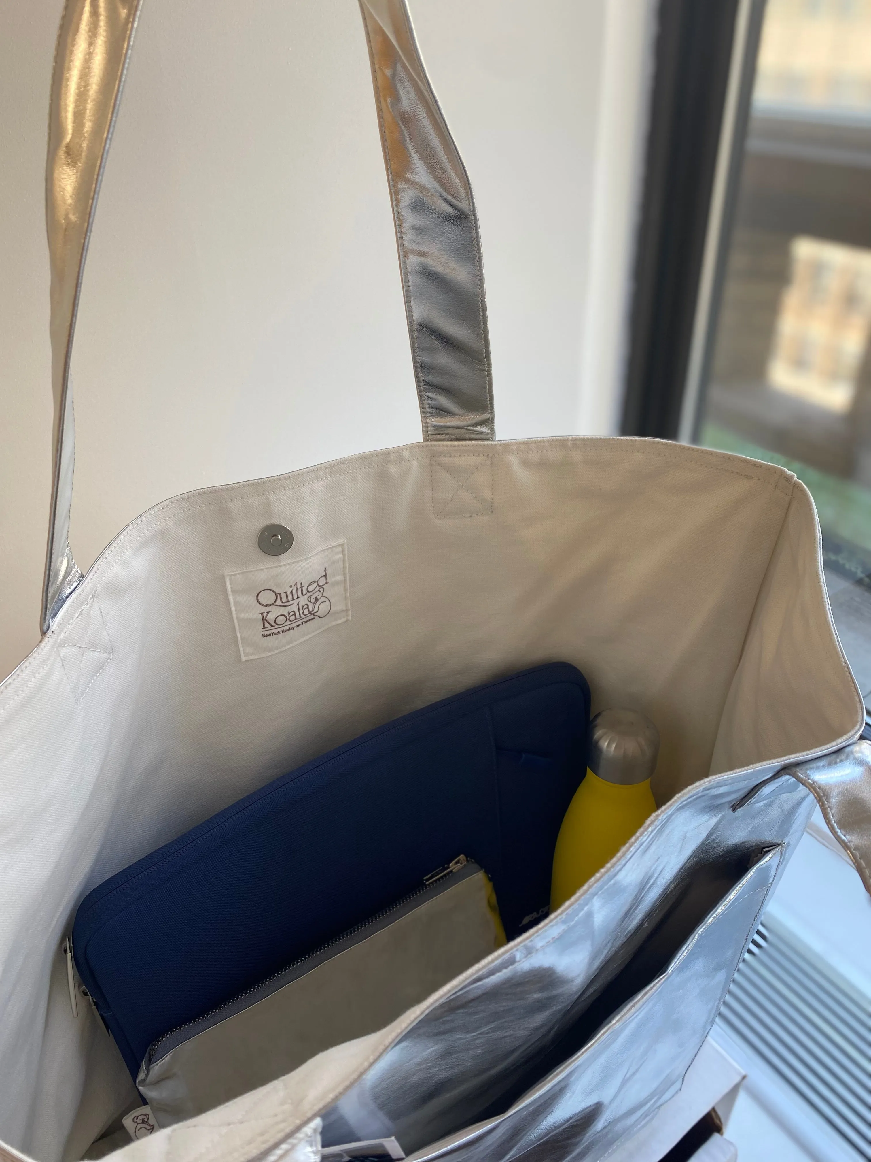 Silver Metallic Everything Bag - DON'T WAIT! Selling out! sold by Quilted Koala product image thumbnail 4